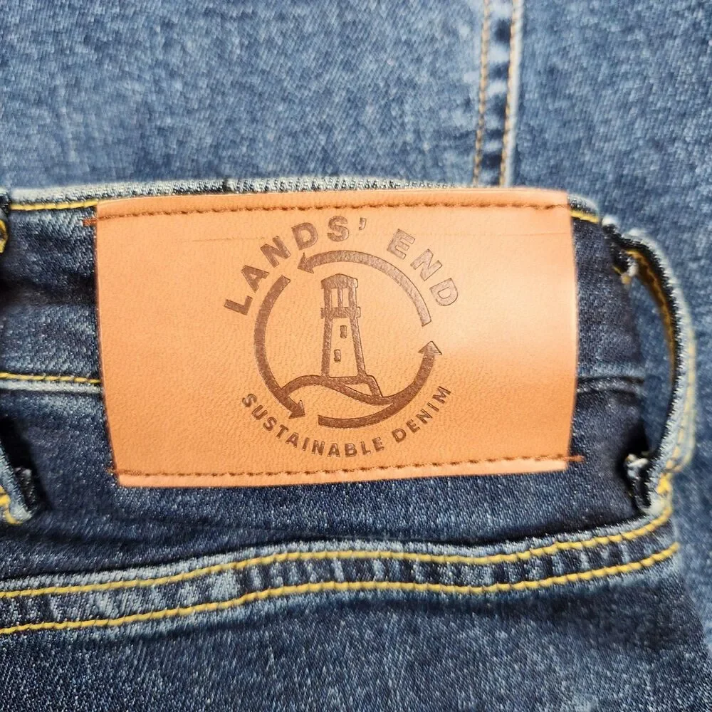 Lands End Traditional Fit Jeans Mens 42x34 Lot of 2 Straight Leg NWT Med/Dark